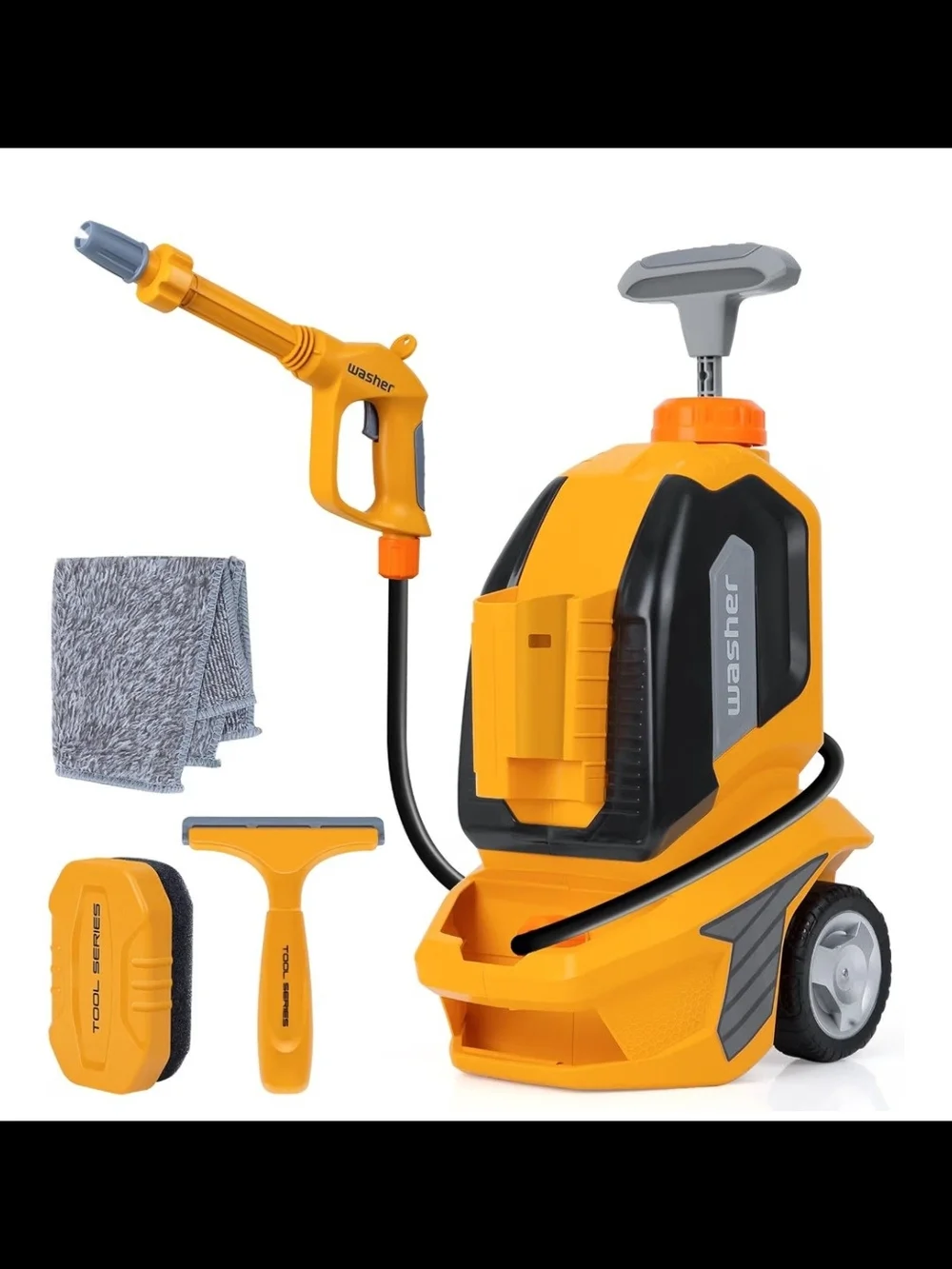 NIB-Kids Clean Car - Kids Car Washer Toys with Scraper Sponge Towel